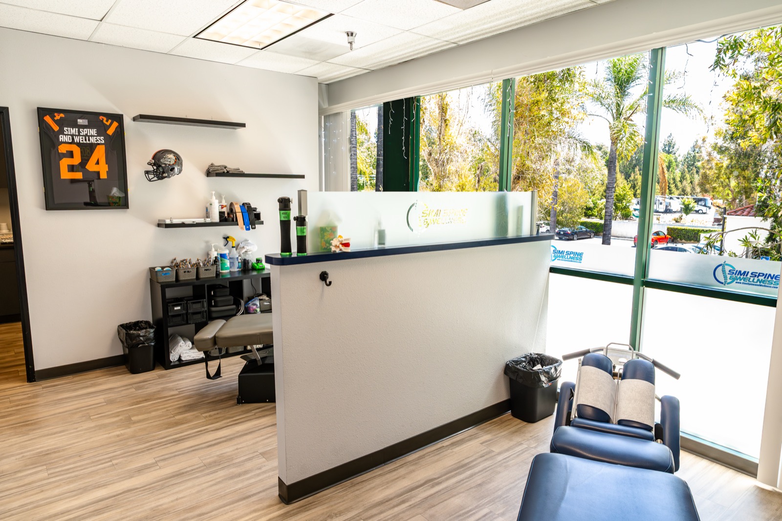 A sunlit treatment room at Simi Valley Spine & Wellness